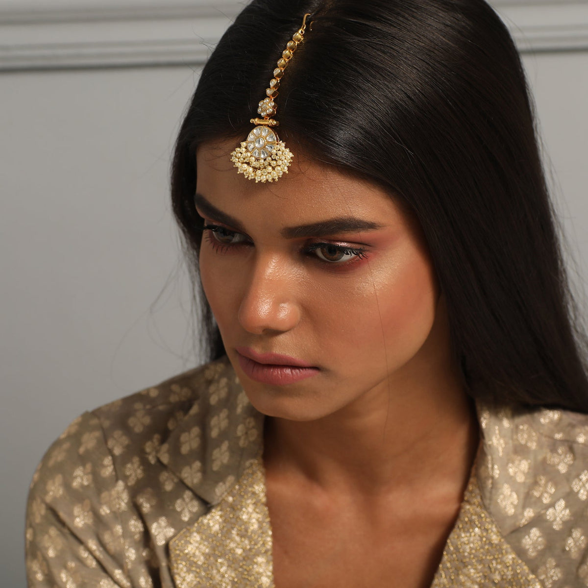 Hair Accessories Malaya Gold Plated Silver Maangtika