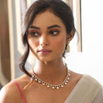 Necklaces Hiraka Jadau Silver Necklace