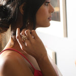 Finger Ring Irya Small Jadau Silver Ring