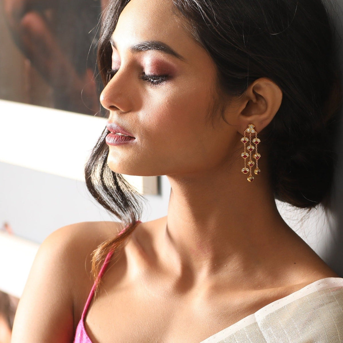 Earrings Sadya Gold Plated Sterling Silver Earrings