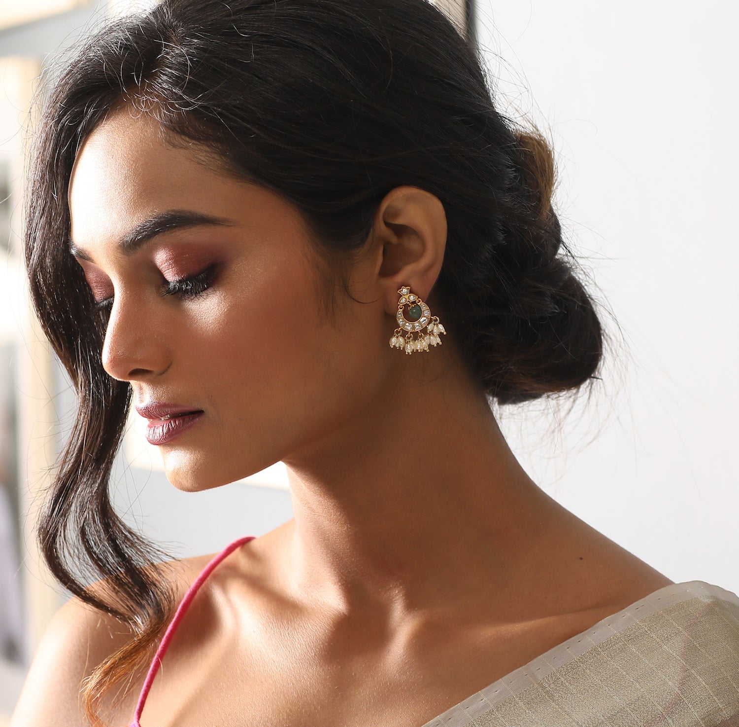Earrings Spurthi Gold Plated Silver Earrings
