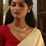 Falguni CZ Silver Short Necklace