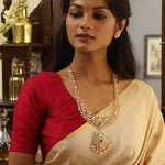 Necklaces Ishita CZ Silver Long Necklace
