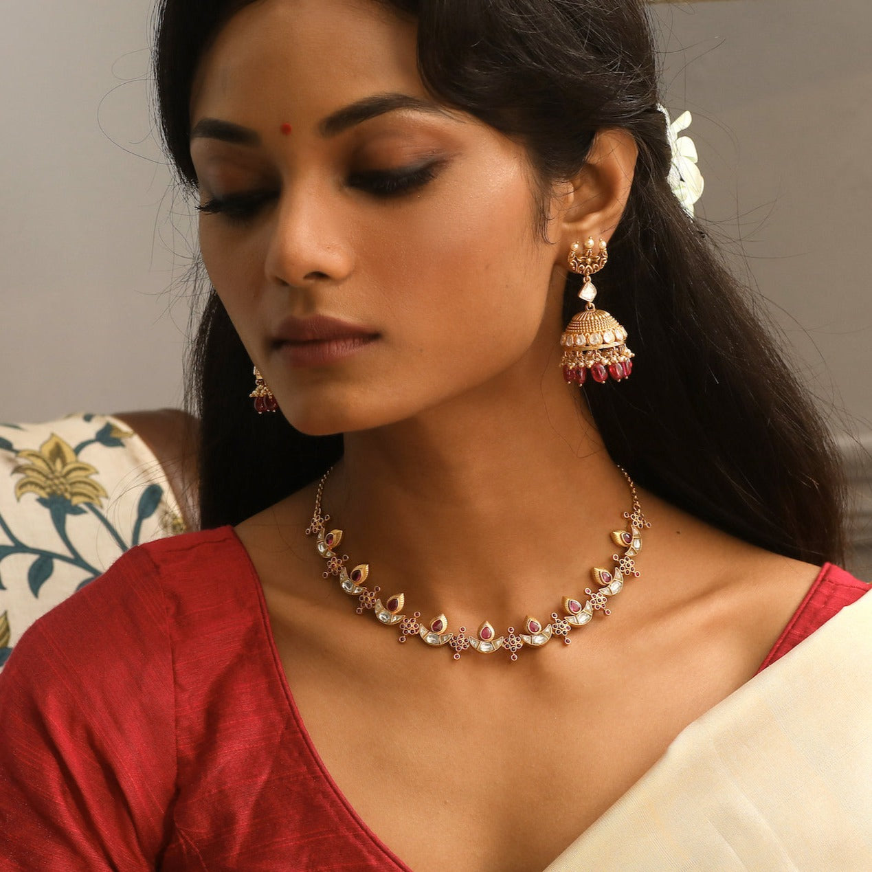 Rashmi Jadau Silver Necklace