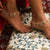 Girni Jadau Pearl Silver Anklets