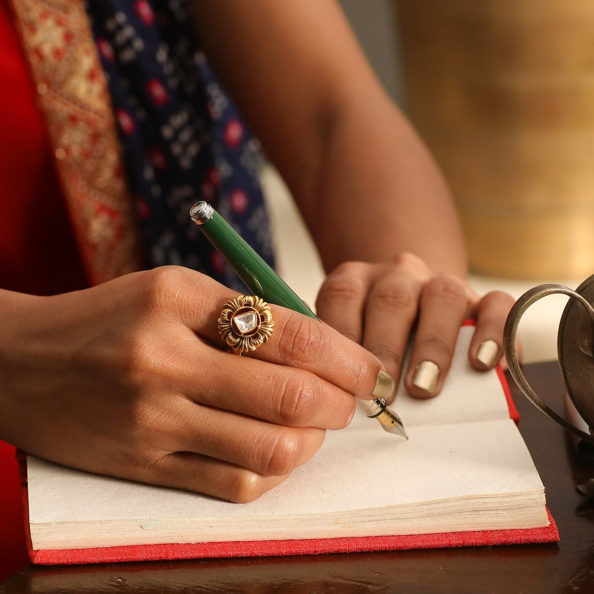 Finger Ring Shuchi Nakshi Silver Finger Ring