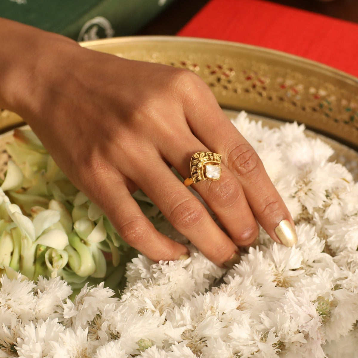 Finger Ring Saumya Nakshi Moissanite Finger Ring