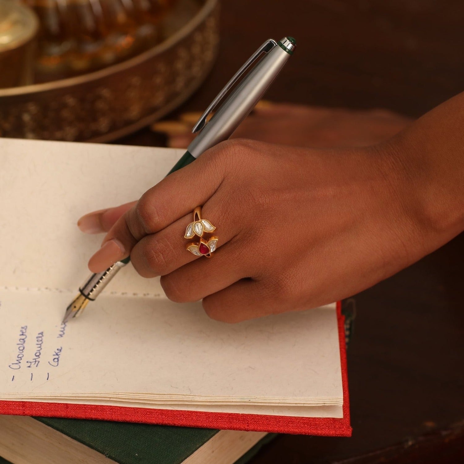 Taamara Kemp Jadau Silver Finger Ring