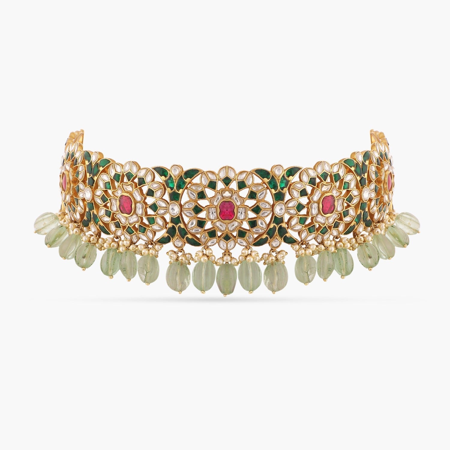 Necklaces Vihara Dreamy Jadau Silver Choker