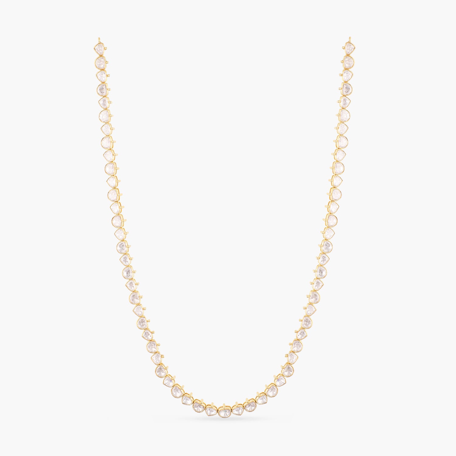 Bama Moissanite Gold Plated Silver Chain Necklace