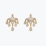 Earrings Nirjhara Gold Plated Drop SIlver Earrings