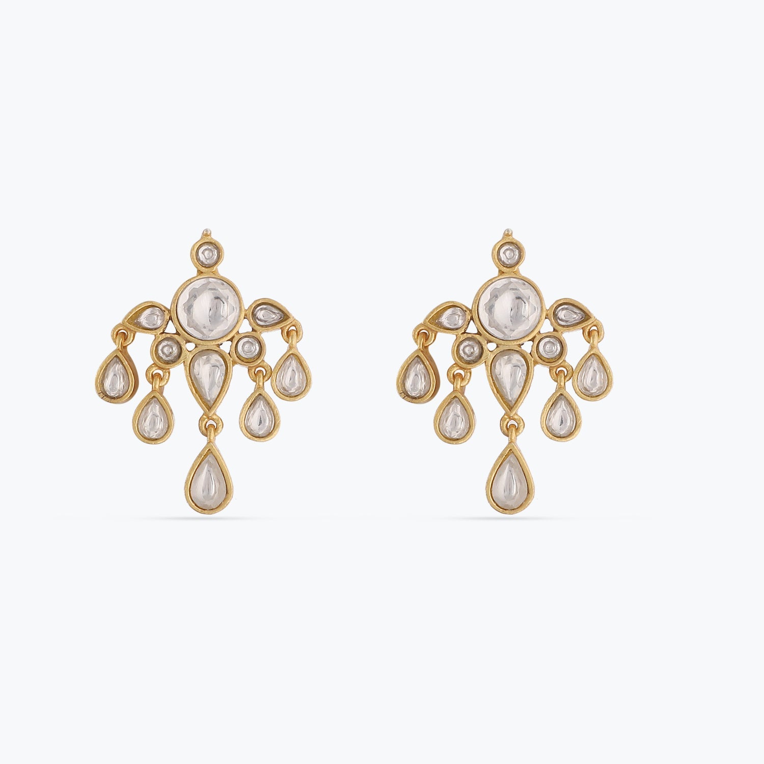 Earrings Nirjhara Gold Plated Drop SIlver Earrings