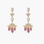 Earrings Floral Buds Jadau Silver Earrings