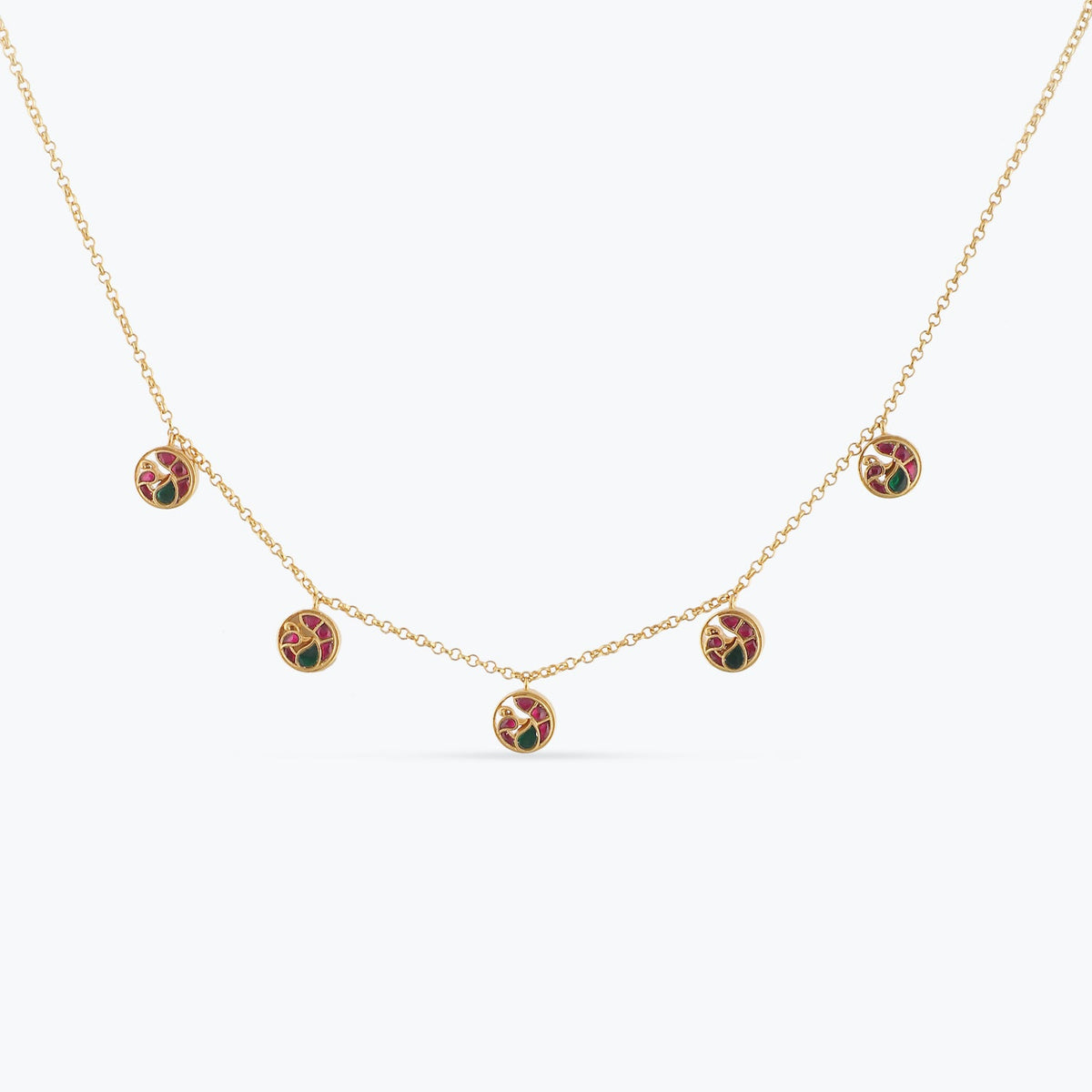 Necklaces Mayur Delicate Charms Silver Necklace