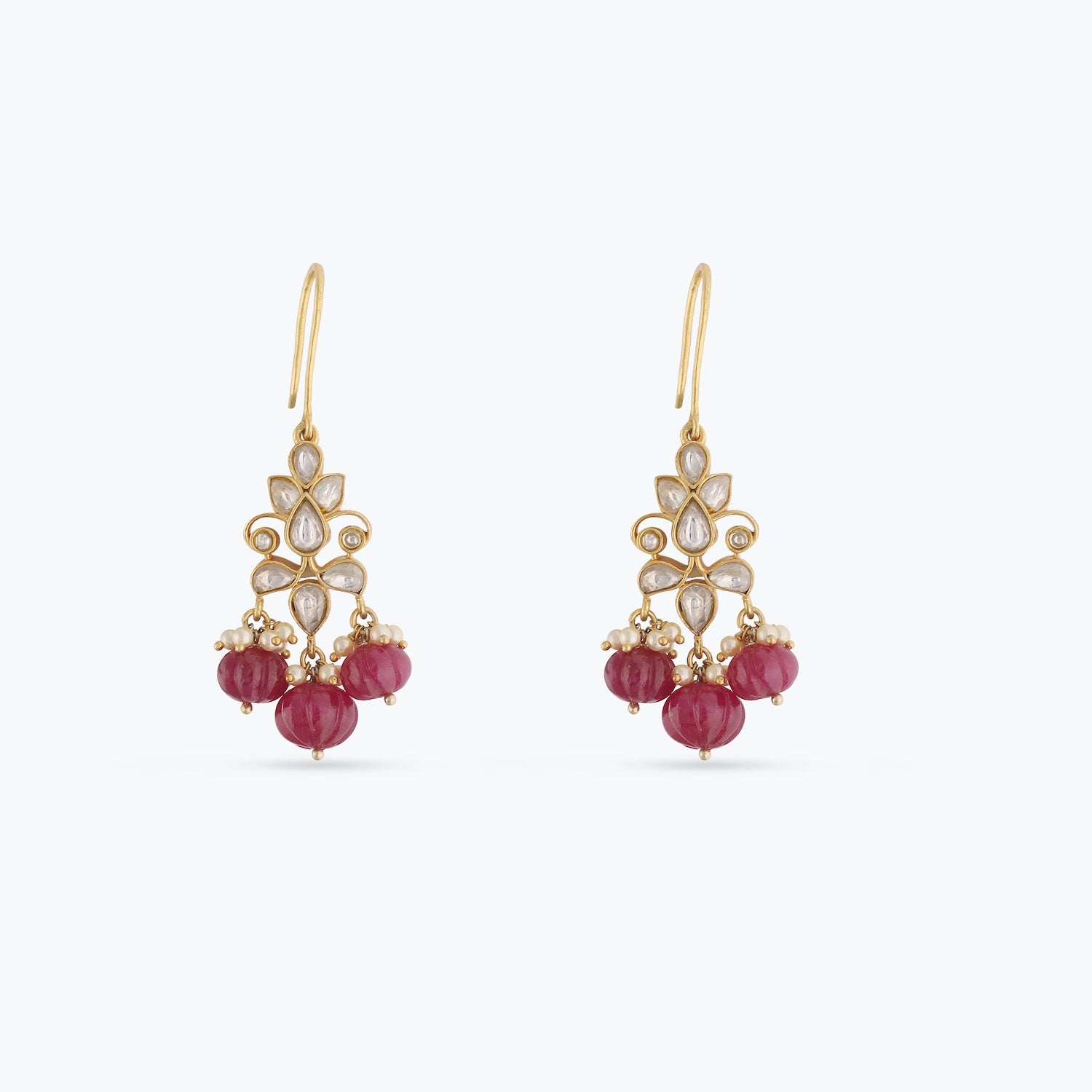 Earrings Griha Jadau Silver Drop Earrings