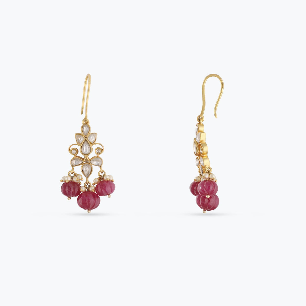 Earrings Griha Jadau Silver Drop Earrings