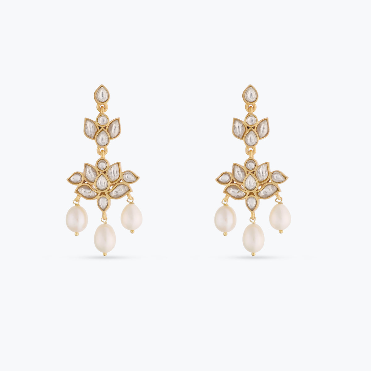 Shukti Jadau Pearl Silver Earring