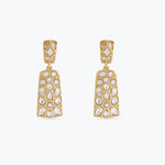 Earrings Abhina Gold Plated Silver Jadau Earrings