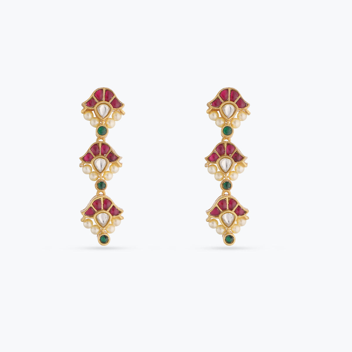 Noor Gold Plated Silver Drop Earrings