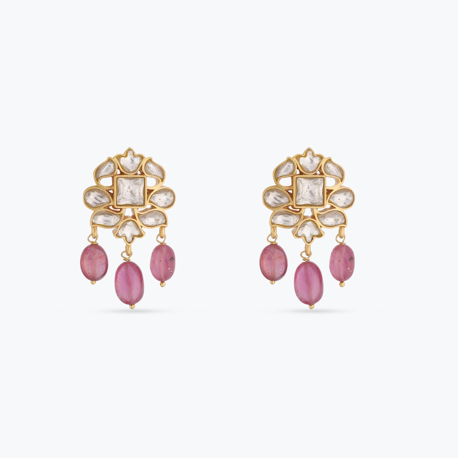 Earrings Anyata Jadau Silver Stud Earrings