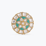 Finger Ring Antika Jadau Kundan Silver Ring