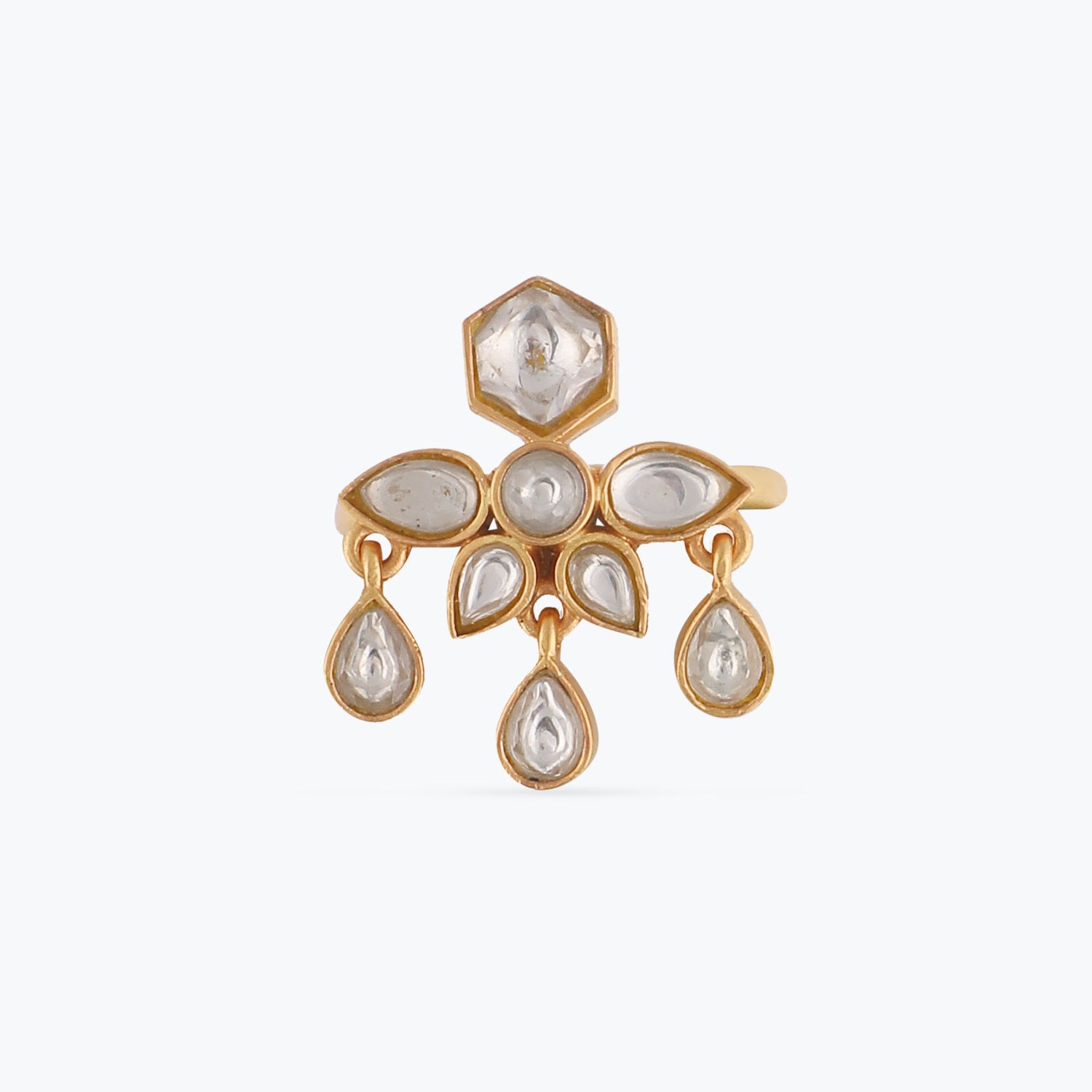 Finger Ring Irya Small Jadau Silver Ring
