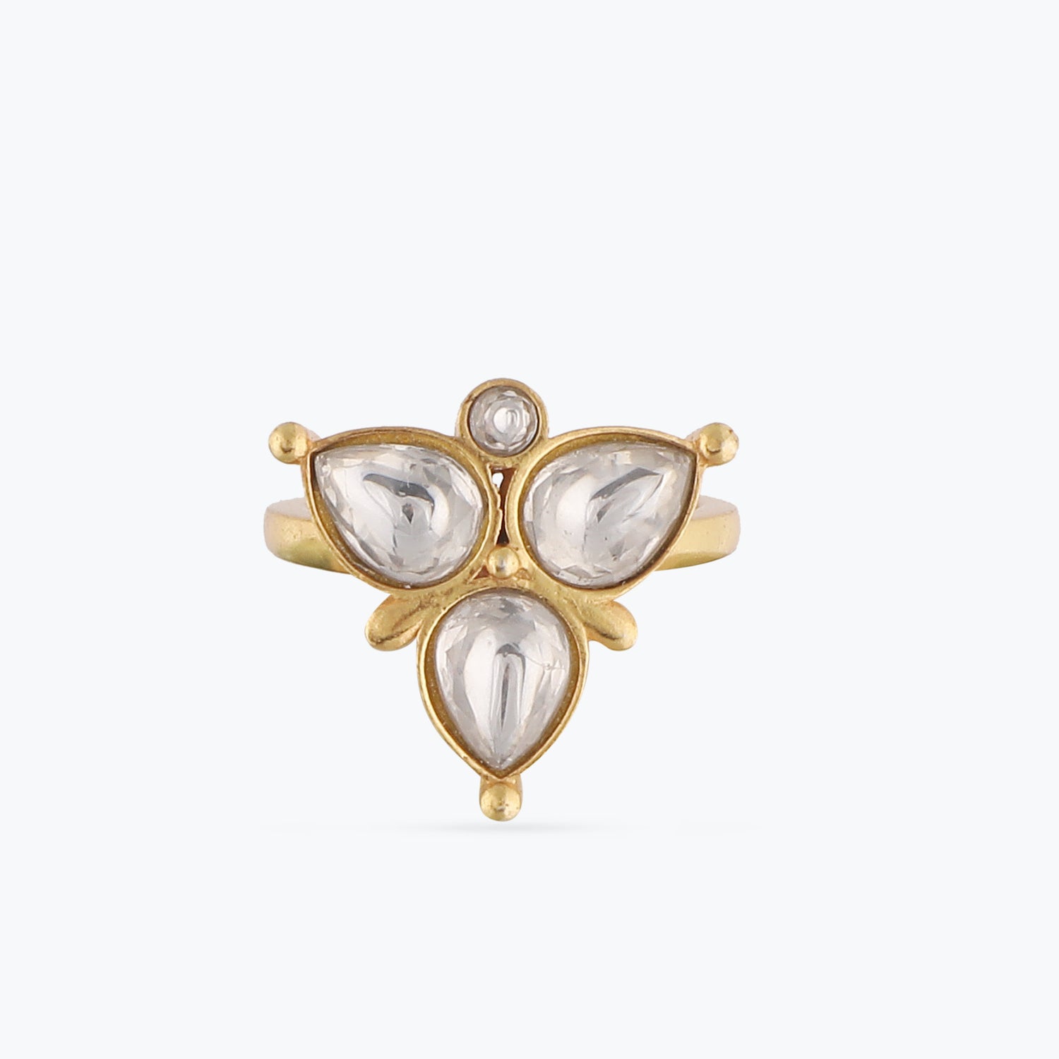 Ekaksh Jadau Silver Finger Ring