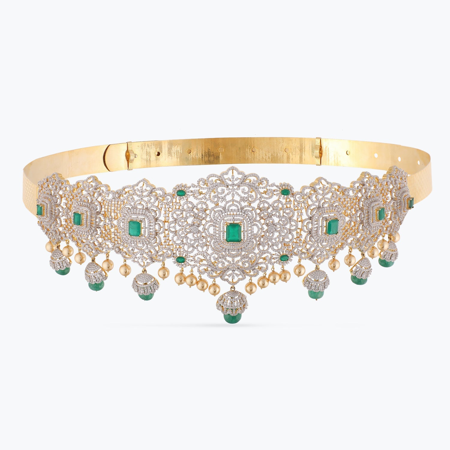 Waist Band Aashna Grand CZ Silver Kamar Bandh