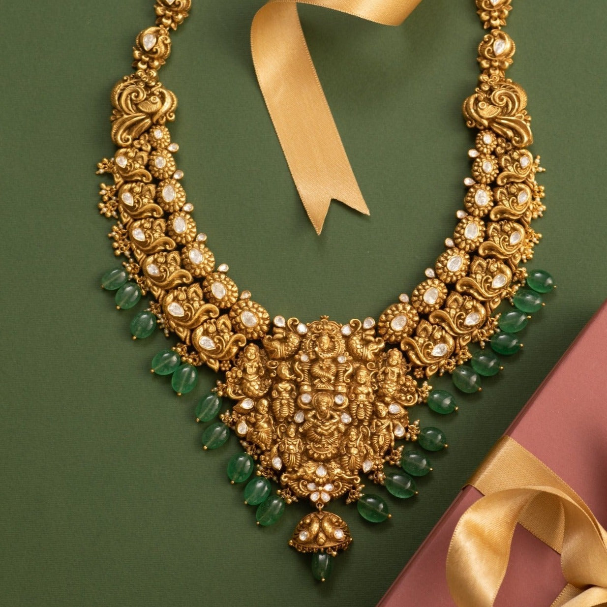 Shop Kanhaiya Nakshi Silver Long Necklace by Paksha 925 Silver