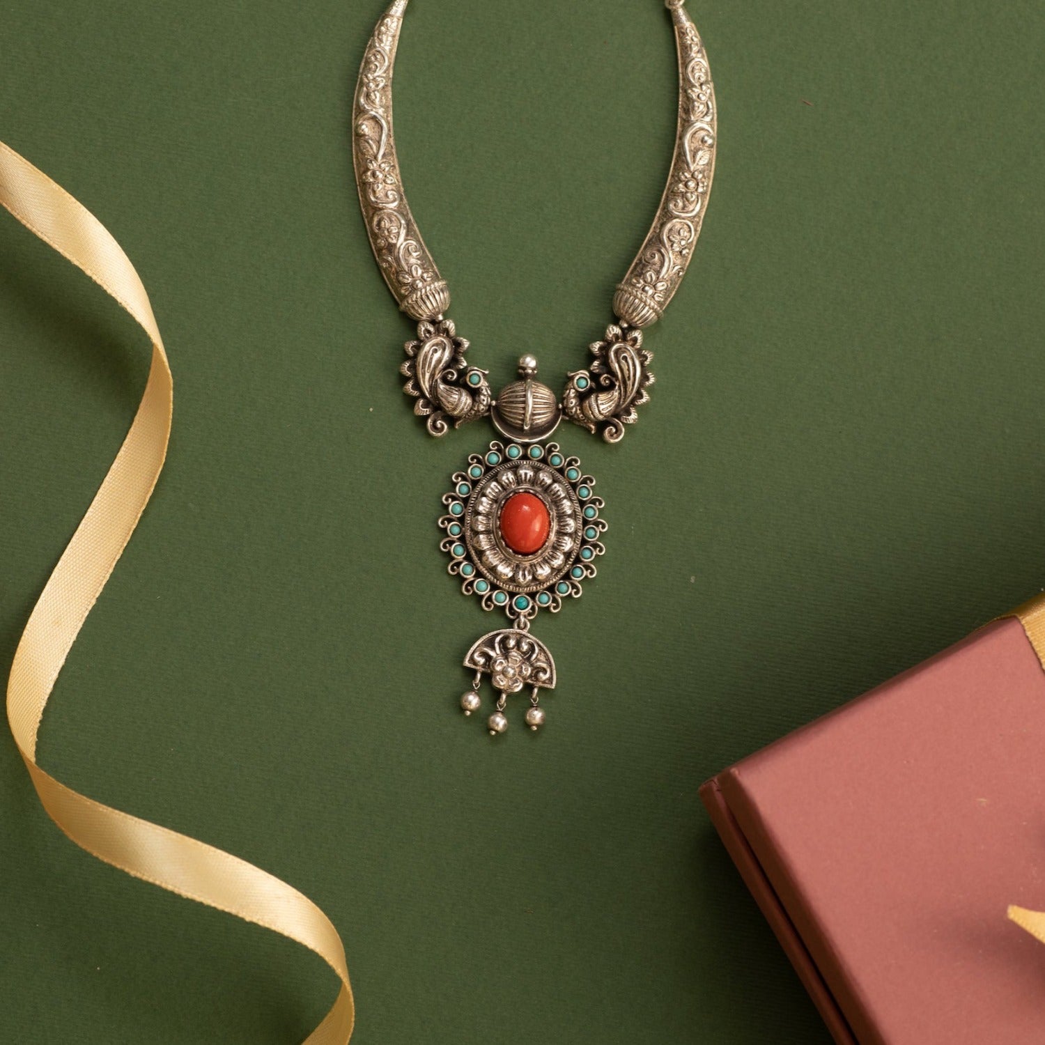 Okya Tribal Silver Hasli Necklace