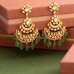 Earrings Pushpita Moissanite Silver Chandbali Earrings