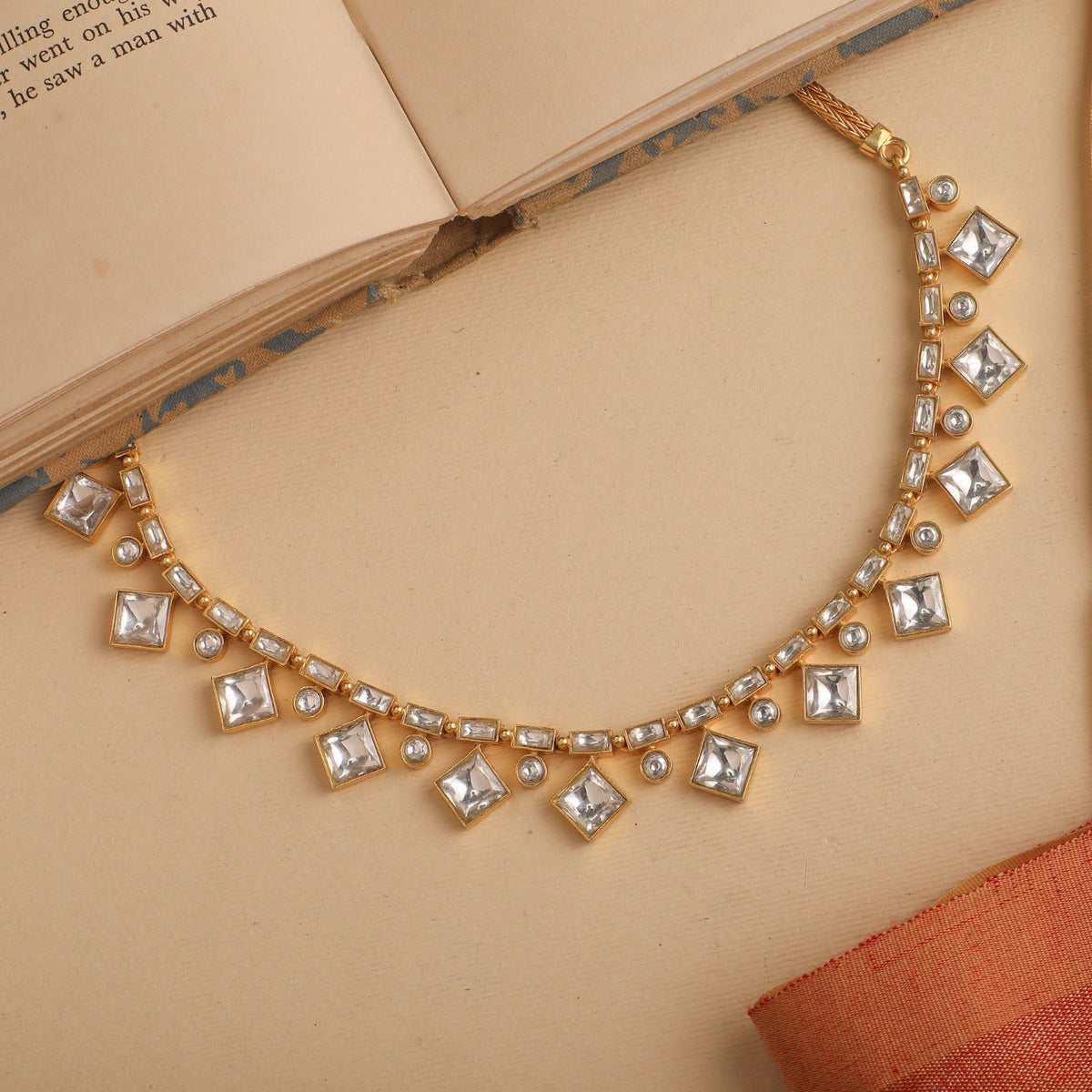 Necklaces Hiraka Jadau Silver Necklace