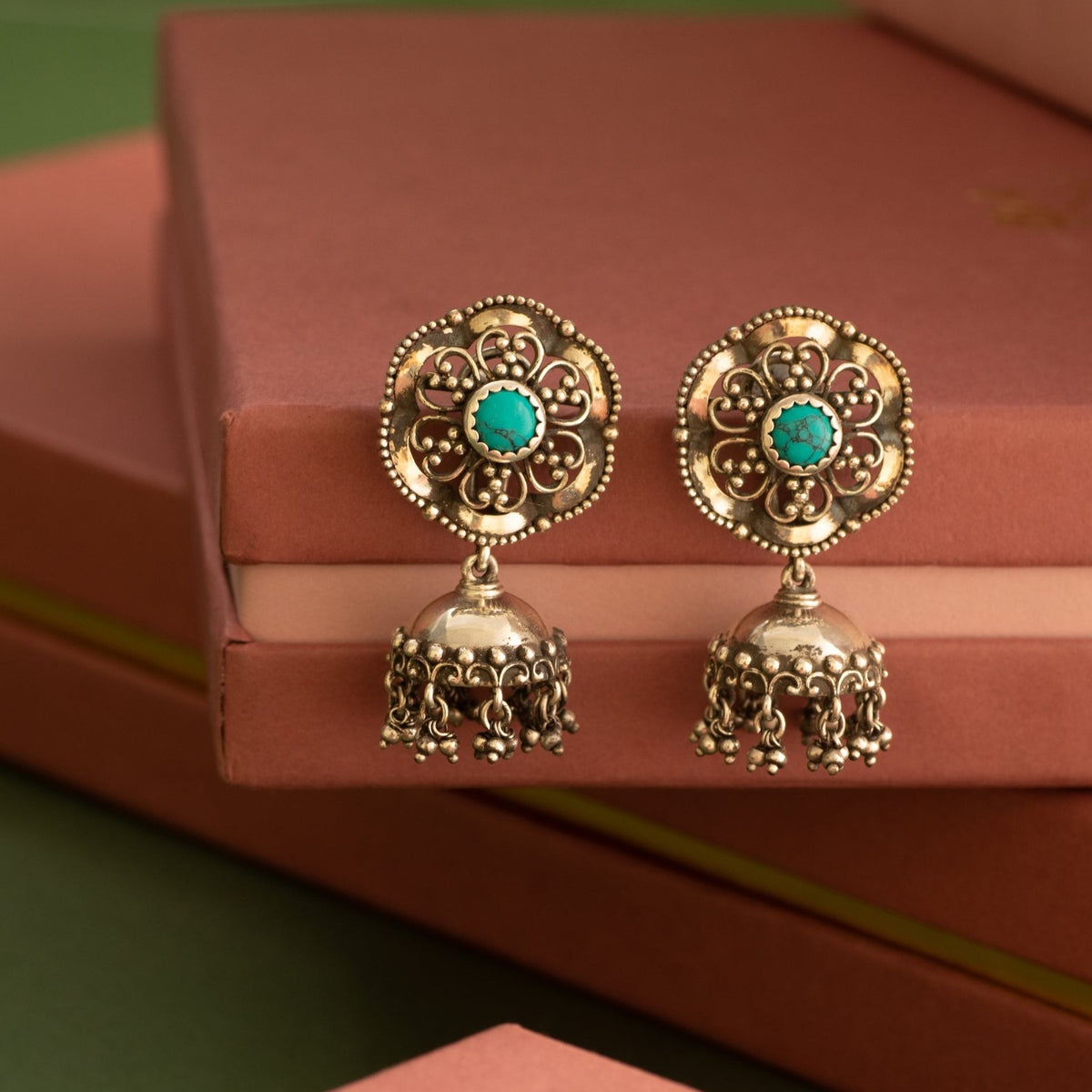 Jhilmil Tribal Silver Jhumki