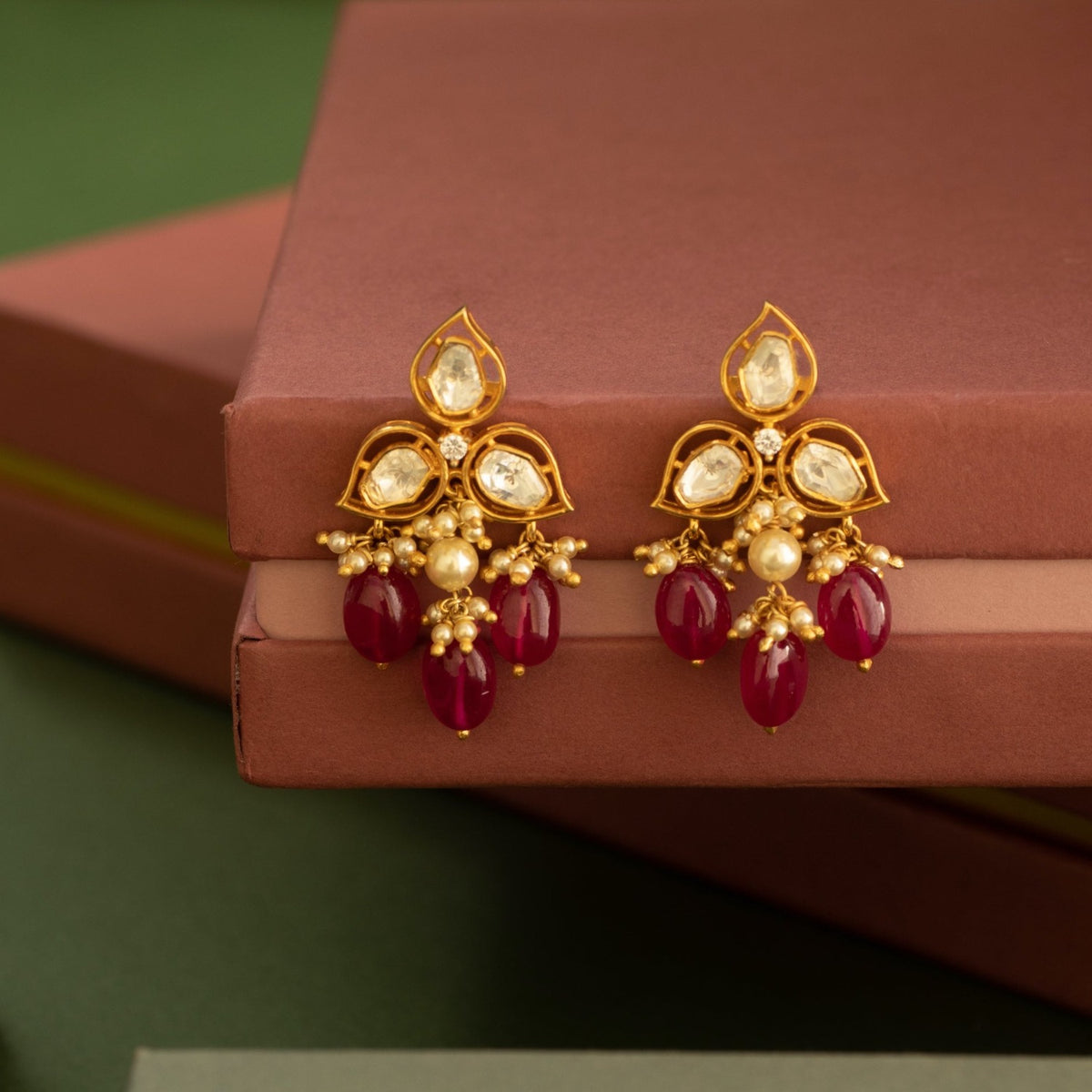 Trillium Drop Silver Earrings