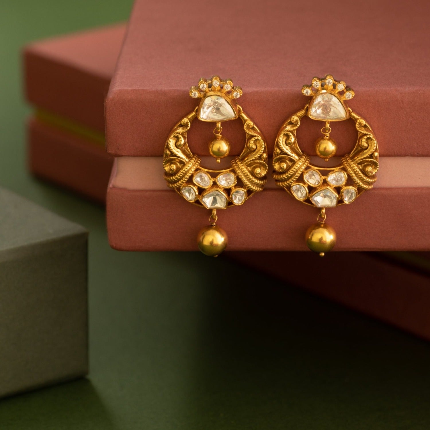 Buy Temple Jewellery Earrings For Weddings Online – Gehna Shop