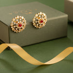 Auberon CZ Silver Stud Earrings