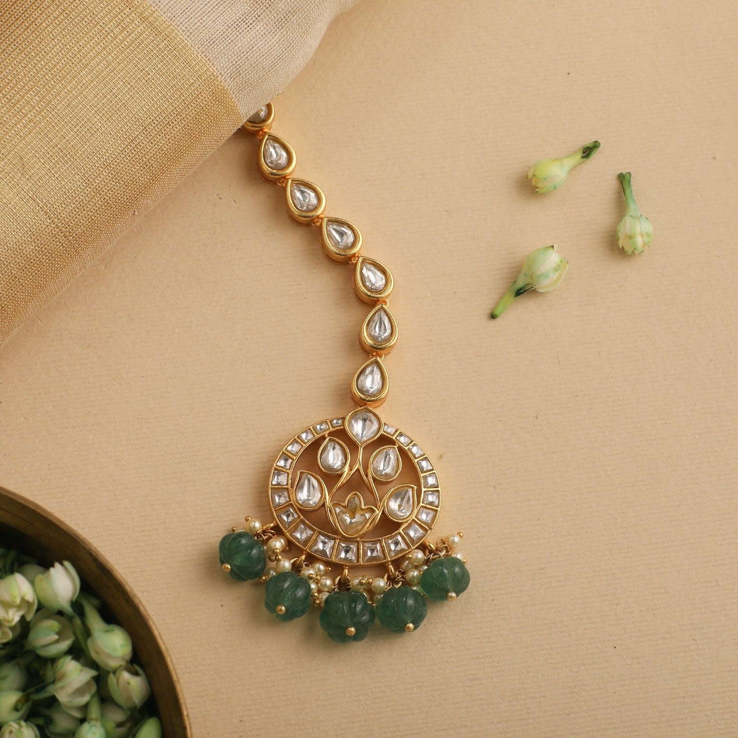 Hair Accessories Kalina Gold Plated Silver Maangtika