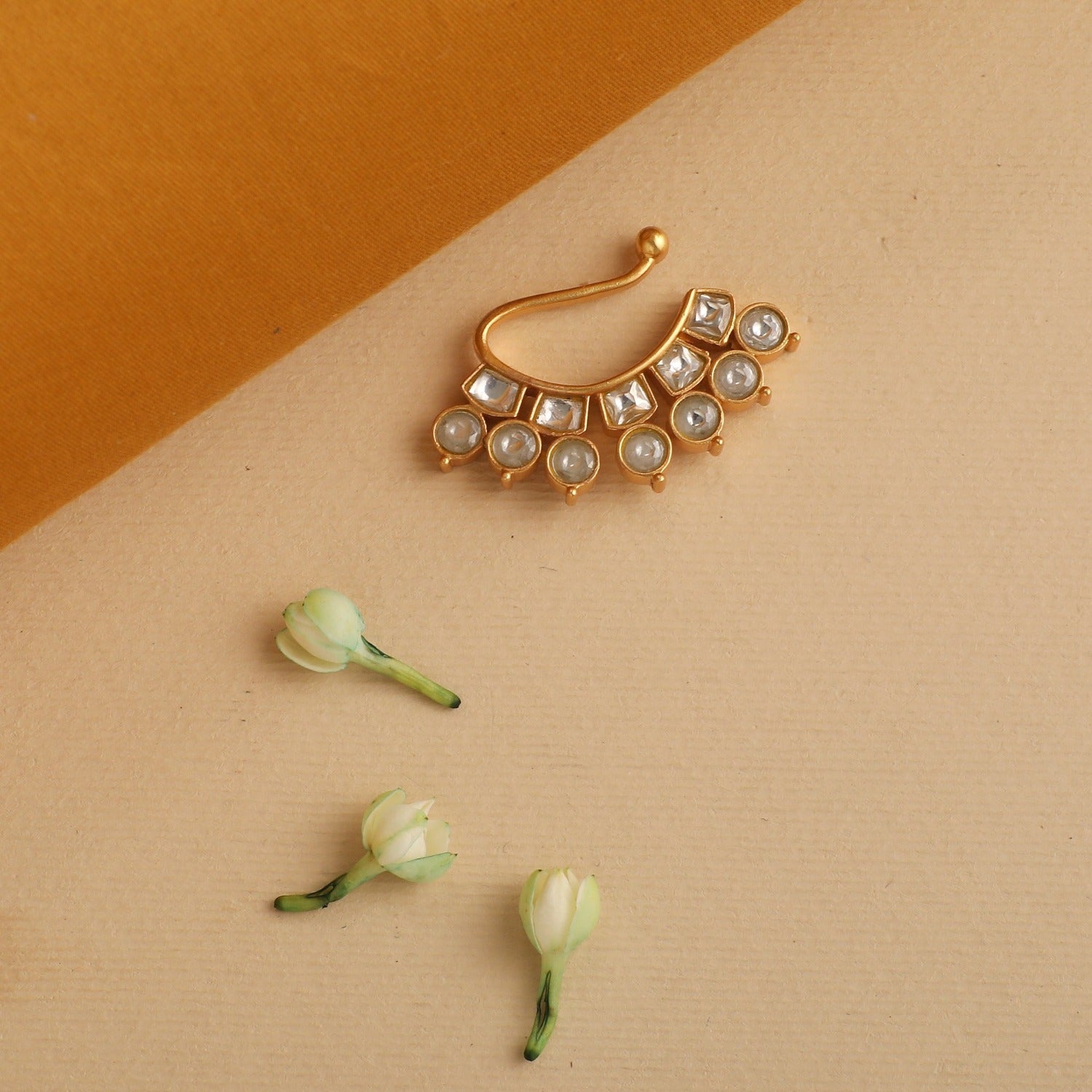 Nose Ring / Marathi Nose Ring / Clip on Indian Nose Ring/ Indian Bridal  Jewelry/ Nathini /bollywood Nose Ring/nosepin - Etsy