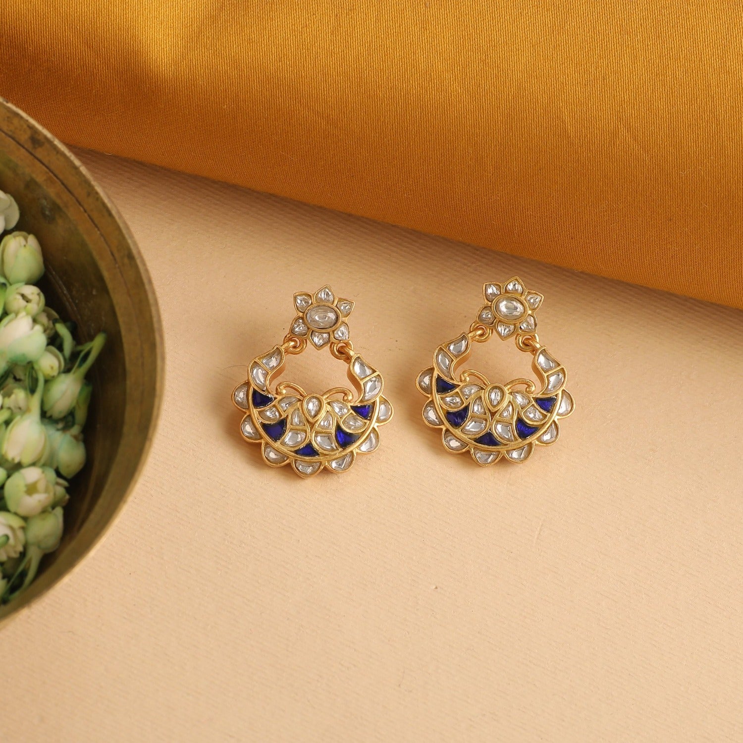 Ayla Gold Plated Silver Stud Earrings