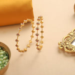 Bangles Irya Delicate Jadau Silver Bangles
