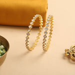 Bangles Irya Single Line Jadau Silver Bangles