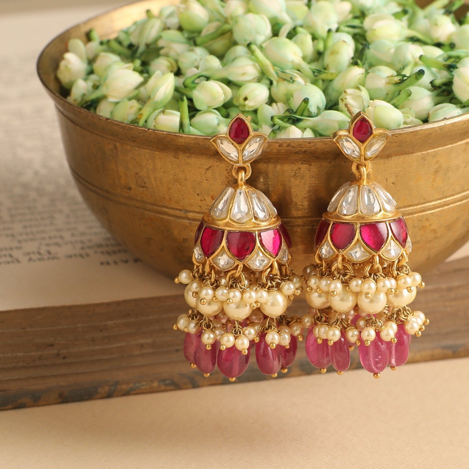 Earrings Aparna Gold Plated Silver Jhumki Earrings