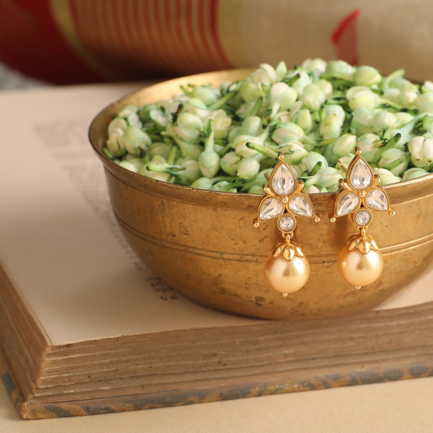 Irya Pearl Silver Drop Earrings