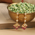Earrings Floral Buds Jadau Silver Earrings