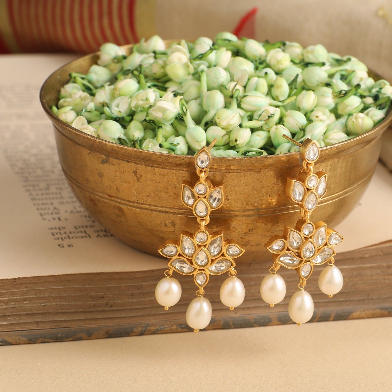 Earrings Shukti Jadau Pearl Silver Earring