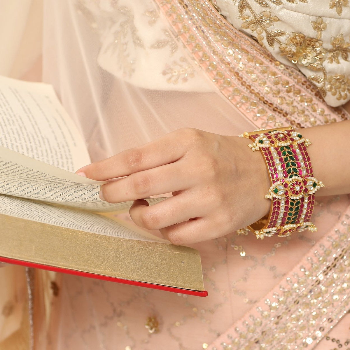 Padhma Classic Heirloom Silver Bangle