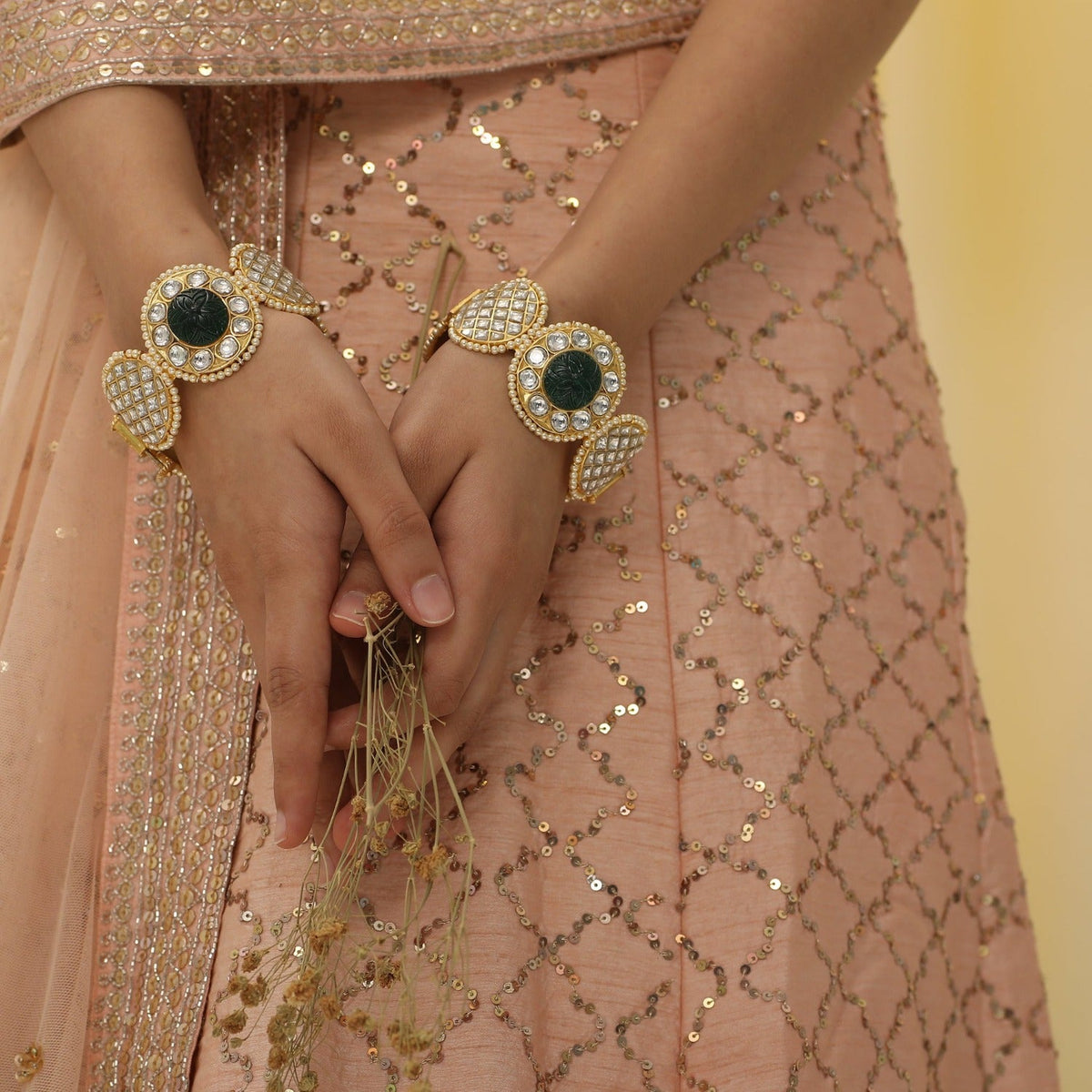 Bangles Mohini Polki Silver Bangle