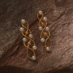 Statement Pearl Silver Earrings