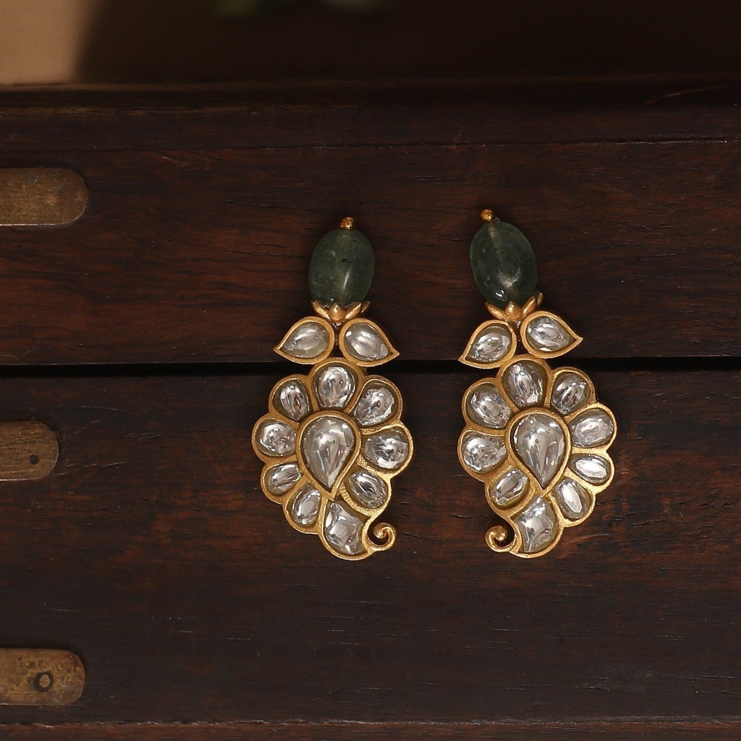 Earrings Buta Jadau Silver Earrings