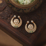 Earrings Chandrika Jadau Silver Stud Earrings